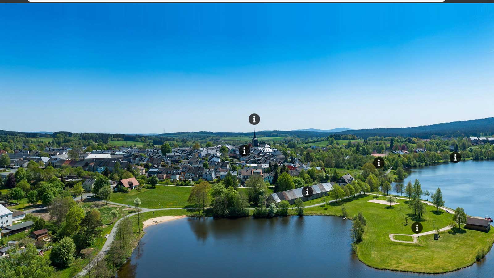 Weißenstadt 360° Aufnahme mit Drohne im Winter