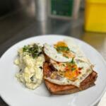 Leberkäse, Ei, Kartoffelsalat