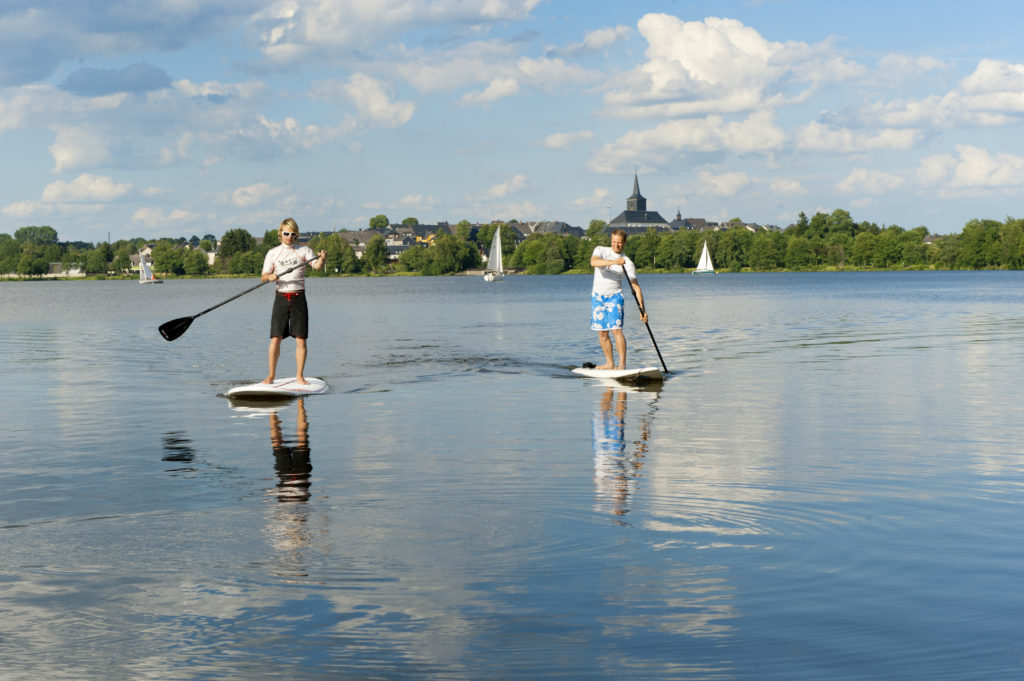 Stand Up Paddler am Weißenstädter See