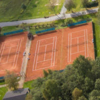 Tennisplatz von oben