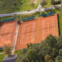 Tennisplatz von oben