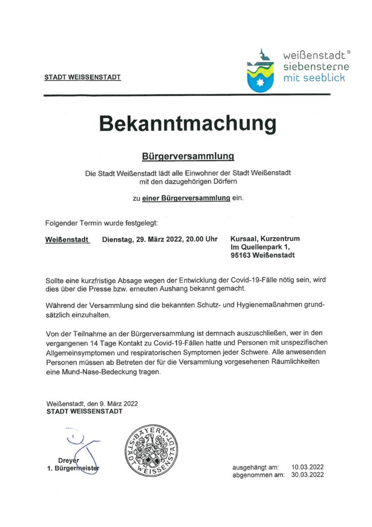 Bürgerversammlung