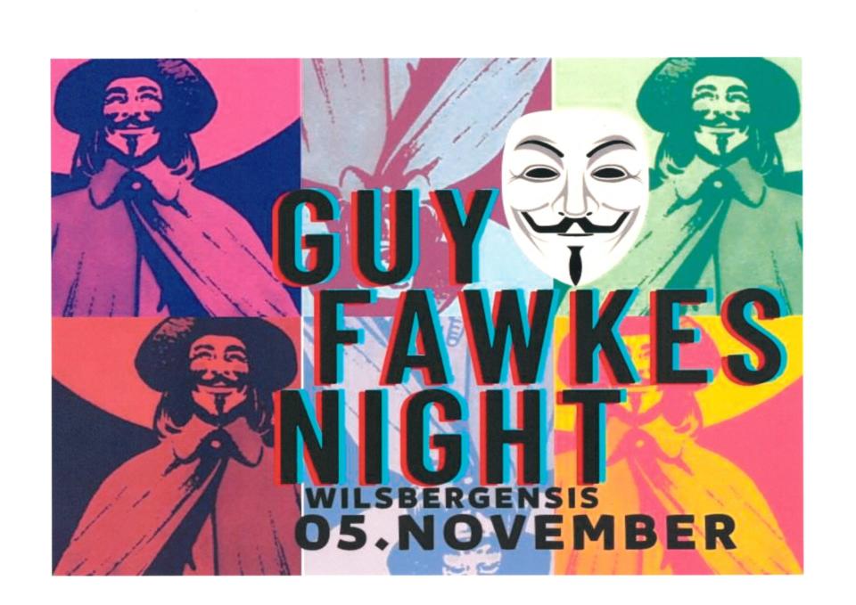 Guy Fawkes war ein britischer Revolutionär und am 5.November wird in vielen englischsprachigen Ländern an die Vereitelung des Gunpowderplots (versuchte Stürzung der eng. Monarchie) erinnert. Wir feiern aber Guy Fawkes mit britischer Subkultur und es wird einige Stationen geben, wo ihr mehr zur britischen Kultur erfahren könnt. Datum 5. November 19 Uhr.