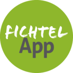Logo FichtelApp im grünen Kreis