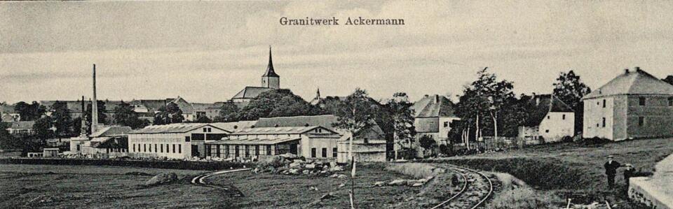 historische Ansicht des Granitwerkes Kleemann& Ackermann aus dem Jahr 1911