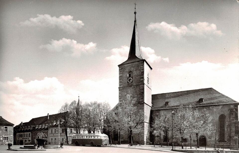historische Ansicht des Marktplatzes aus dem Jahr 1961.