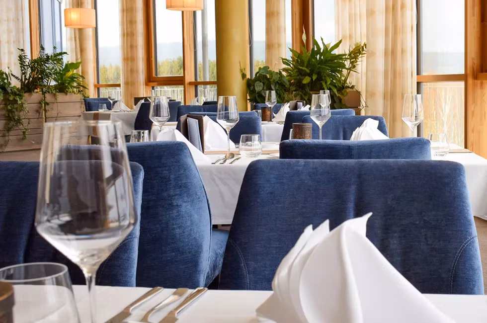 Blick in das Restaurant SeeBlick Siebenquell GesundZeitResort