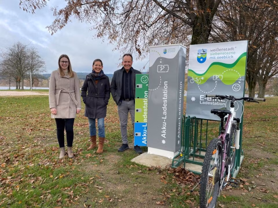 Mit der Förderung wurde eine E-Bike Ladestation am Weißenstädter See errichtet.