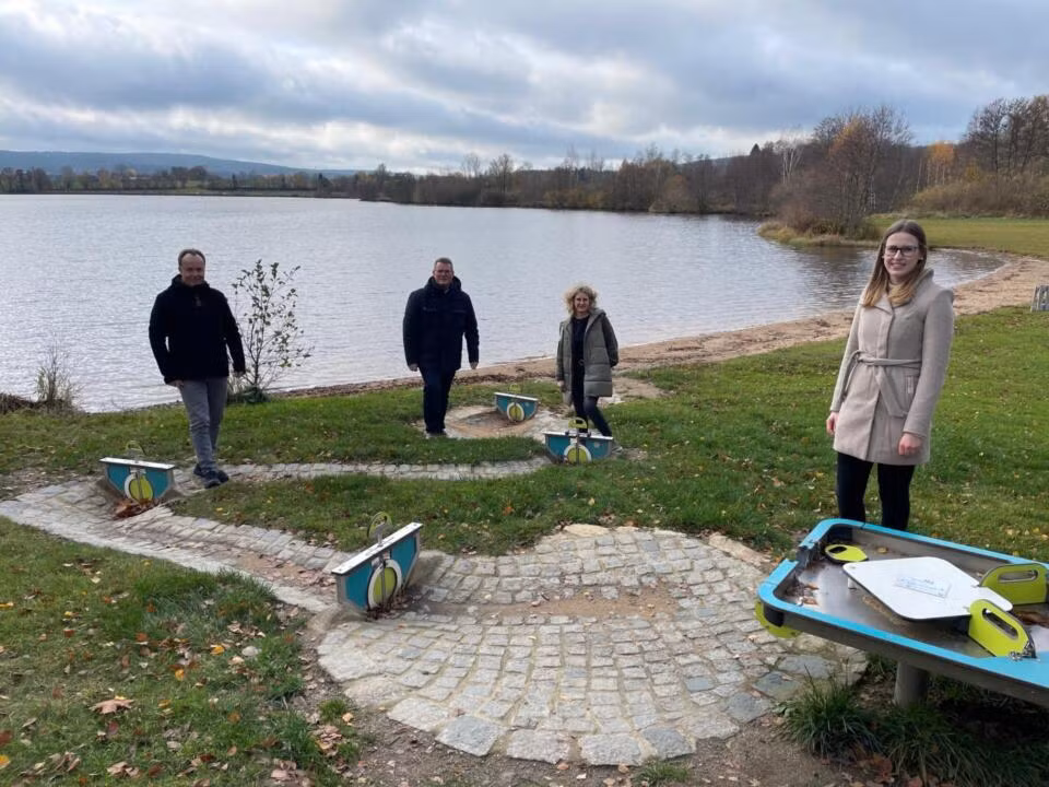 Im Rahmen des Regionalbudgets entstand am Weißenstädter See ein Wasserspielplatz. 