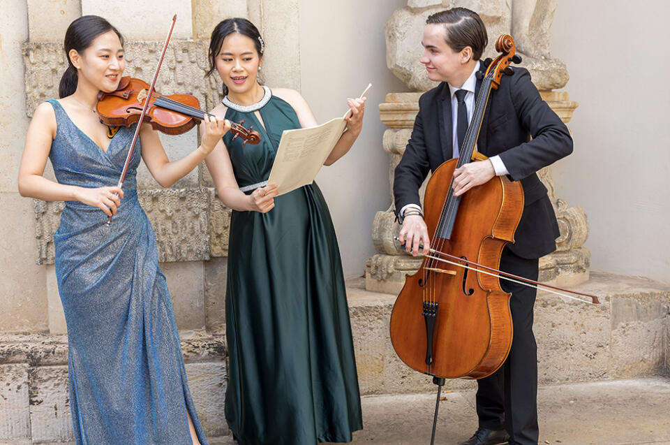 Drei Musiker des Dresdner Residenz Orchester