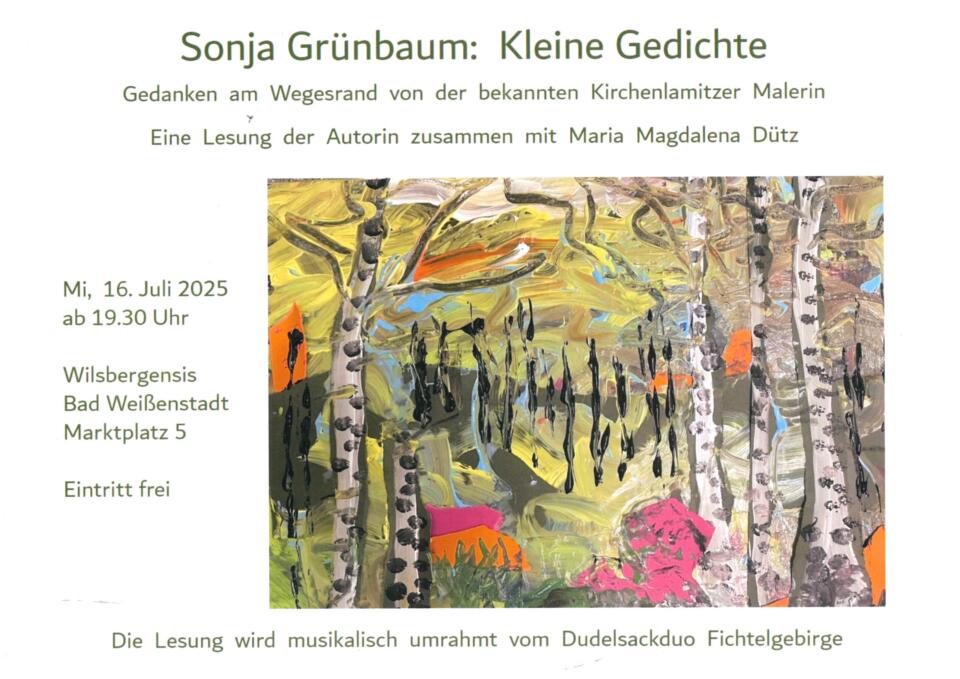 Son­ja Grün­baum: Klei­ne Gedichte…