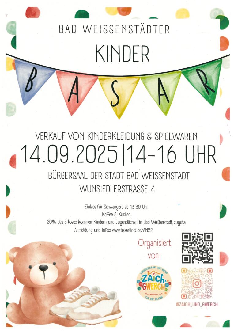 Kin­der­ba­sar in Bad Wei­ßen­stadt – alles rund ums Kind