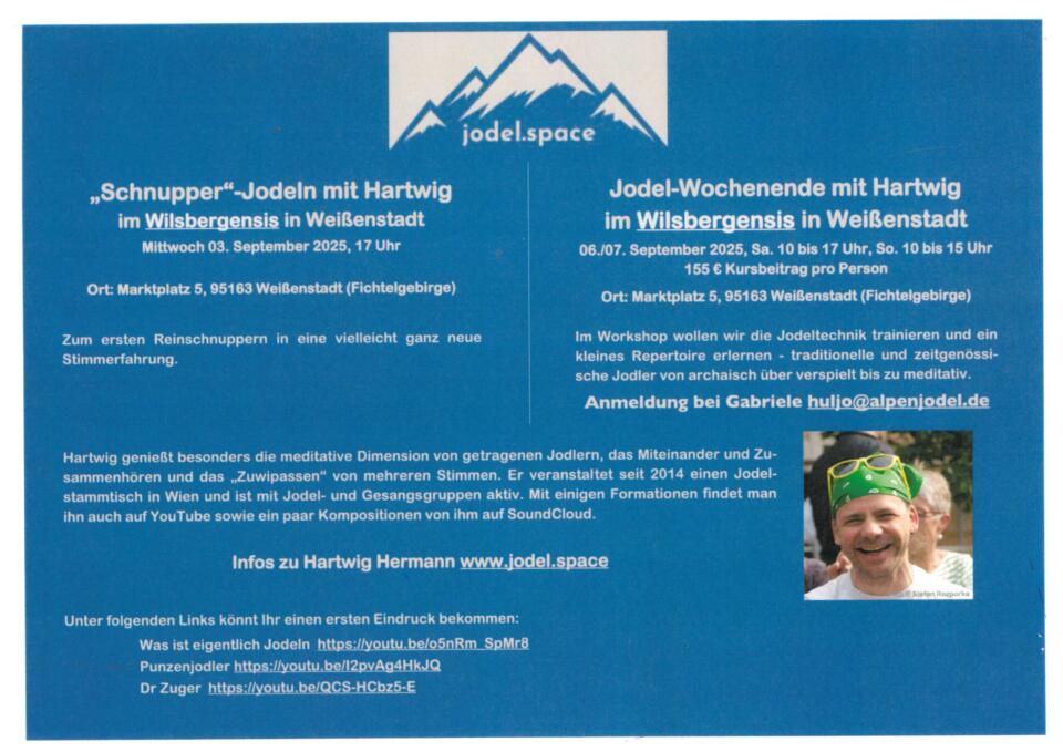 Schnup­per-Jodeln mit Hart­wig Hermann