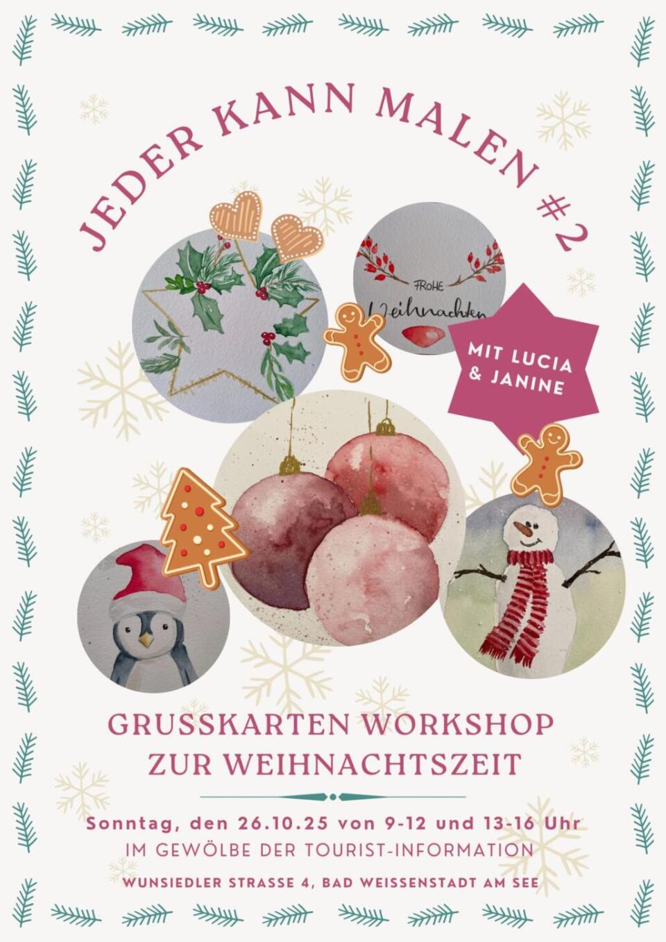 Gruß­kar­ten Work­shop zur Weihnachtszeit
