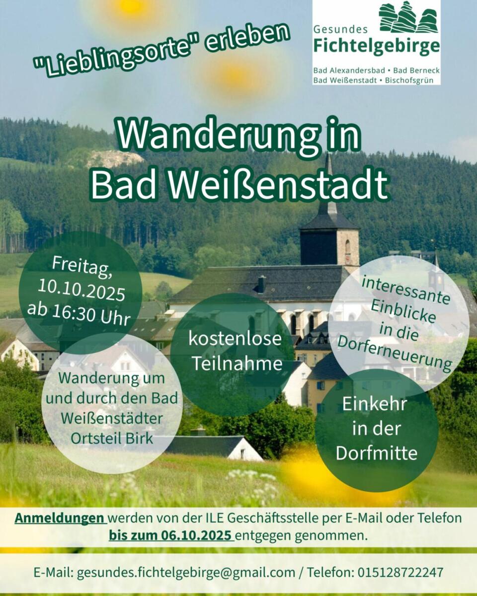 Lieb­lings­ort erle­ben – Wan­de­rung in Bad Wei­ßen­stadt am See
