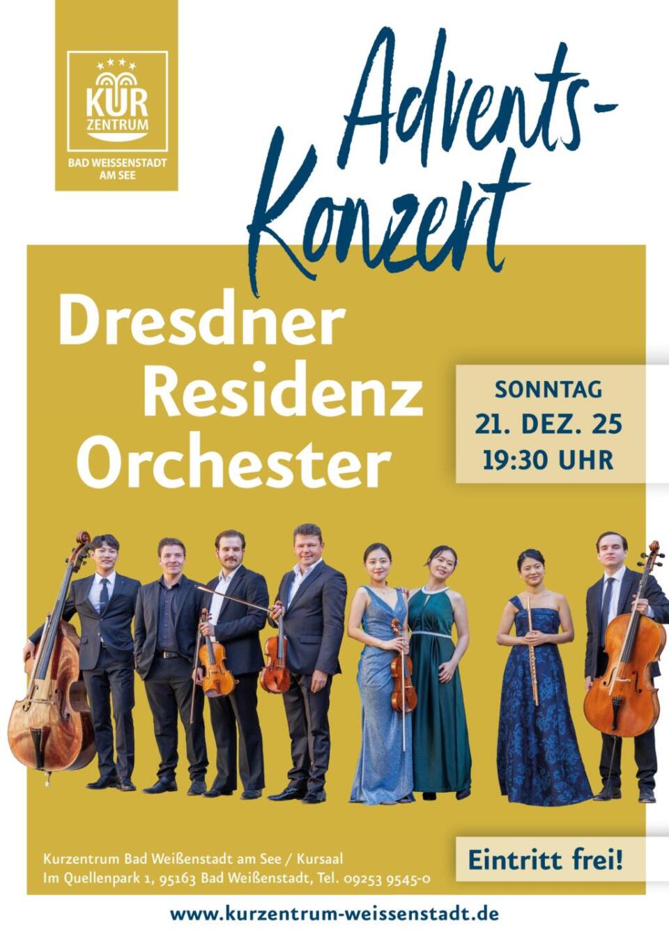 Advents­kon­zert des Dresd­ner Resi­denz Orches­ters im Kurzentrum