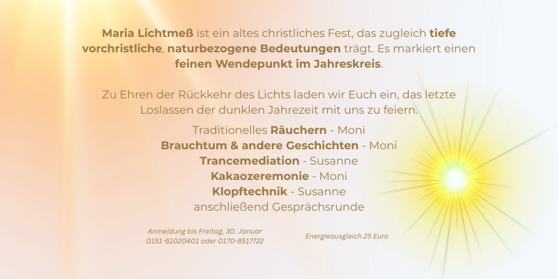 Licht­mess – wenn das Licht zurückkehrt…