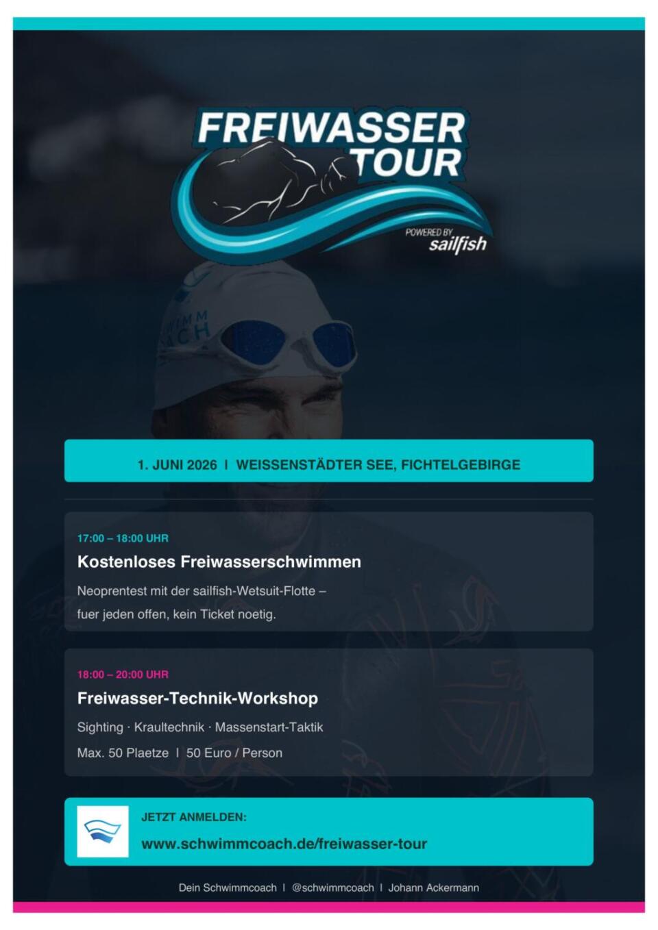 Der Schwimm­coach „Frei­was­ser-Tech­nik-Work­shop“